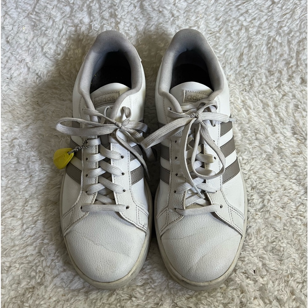 Adidas Women's White and Silver Trainers